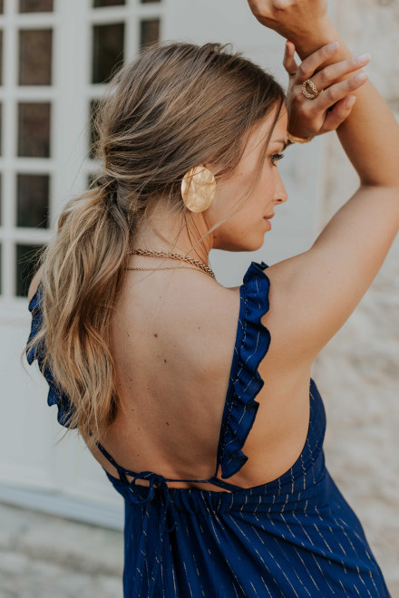 Marina navy blue dress - Orta