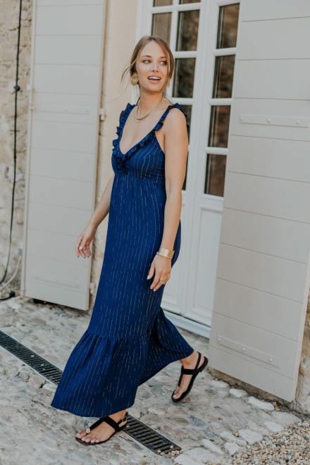Marina navy blue dress - Orta