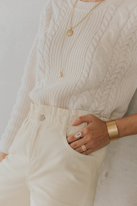 Pantalon Gauthier velvet écru - Orta