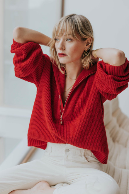 Pull Gabin rouge - Orta