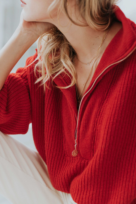 Pull Gabin rouge - Orta