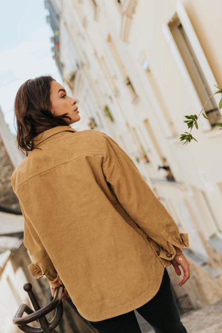 Veste Marceau velvet noisette - Orta