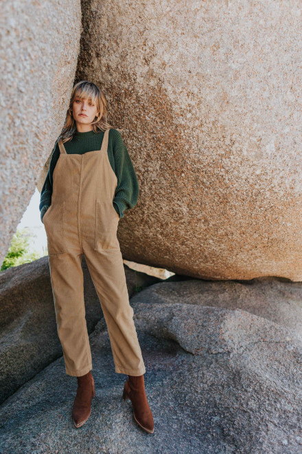 Simon noisette velvet overalls - Orta