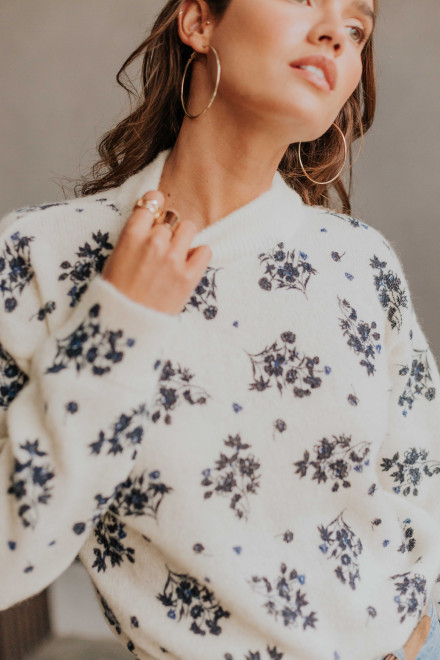 Pull Maria bouquet bleu - Orta