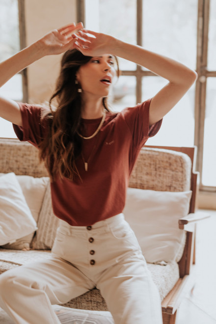 Coco terracotta T-shirt - Orta