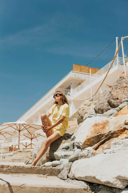 Anna éponge jaune short - Orta
